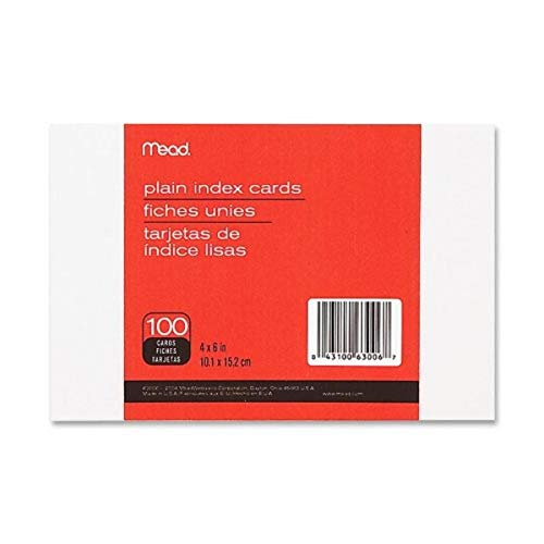 Fiches d'index blanches 4x6 sans lignes pour croquis et schémas créatifs
