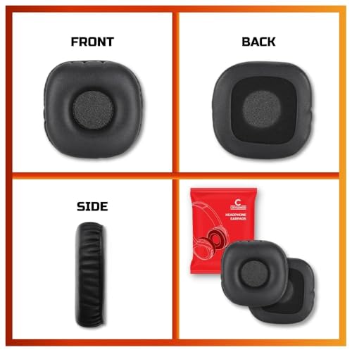 Image of Crysendo Headphone Cushion Compatible with Boat Rockerz 600 Headphone | Soft Ear Pads Replacement Cushion Cover | PU Leather & Foam Earpads (Black)