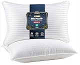 Utopia Bedding (2 Pack) Premium Plush Gel Pillow - Fiber Filled Bed Pillows - Queen Size 20 x 28 Inches - Cotton Pillows for Sleeping - Fluffy and Soft Pillows