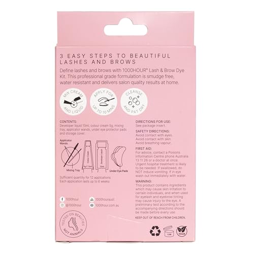 1000 Hour Professional Formula Lash and Brow Kit - Defined Brows with a Long-Lasting Formula with Eyebrow Mascara - Brow Gel for Stunning Brows that Last Up To 6 Weeks with 12 Applications - (Black) - Thumbnail 2