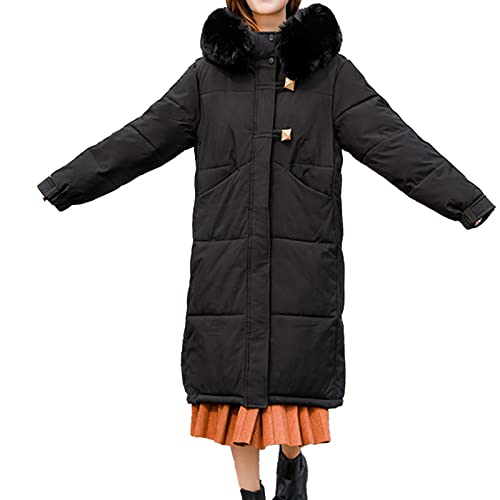 Manteau rembourré à capuche pour femmes veste d hiver longue et chaude
