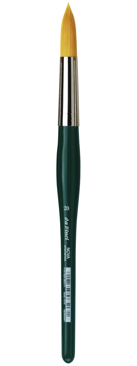 Da Vinci 1570 Series Water Colour Brush, Synthetic Fiber, Green, 26.5 x 1.2 x 30 cm