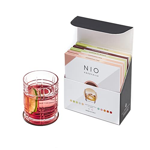 NIO Cocktails - Box Amanti della Vodka, 5 Drink da 10cl già Miscelati, Pronti da Bere, a Base di Vodka Ketel One (2 Cosmopolitan, 1 Espresso Martini, 1 Garden of Russia, 1 Vodka Sour), Gift Pack, 50cl