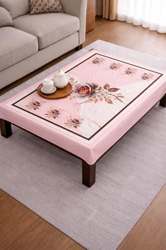 Image of AAZEEM Printed Tablecloth Soft Feel Table Cover 4-6 Seater,Table Cover,Dining Table Cover, Table Linen,Dining Table Chair Cover,Dining Table Cover 6 Seater|Cream|36 X 54 Inches