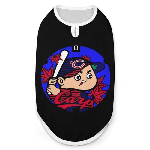 ペット服 広島 東洋カープ カープ坊や 犬服 犬の服 Tシャツ ペットウェア ドッグウェア 猫服 洋服 袖なし 薄手 おしゃれ 脱毛保護 通気性よい 春秋冬服 お散歩 お出かけ 小型犬 中型犬