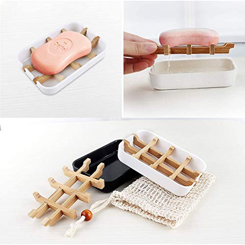 CYH 2 Pezzi Portasapone in Legno di Bambu Naturale...