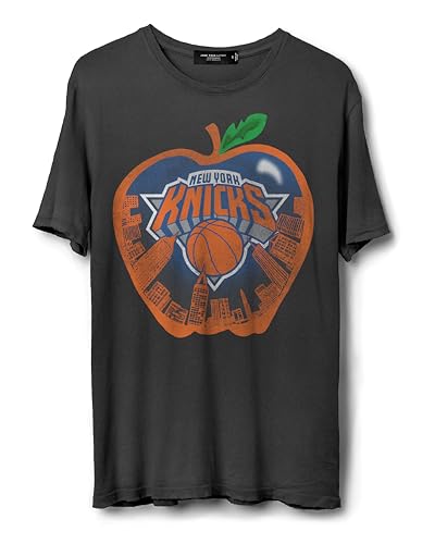 Junk Food Unisex New York Knicks Big Apple Vintage Tee True Black Medium