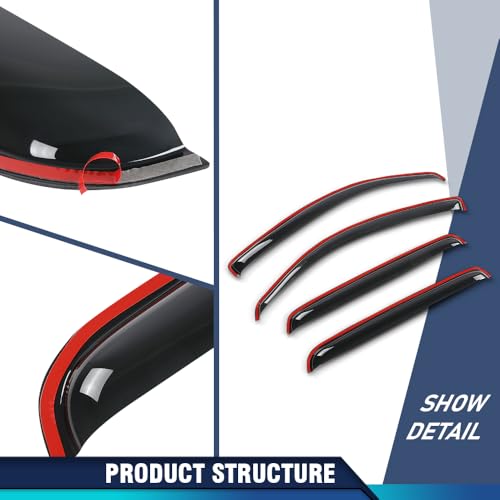 Image of PIT66 in-Channel Ventvisor Window Deflectors and Sun Visors 4 Pcs
