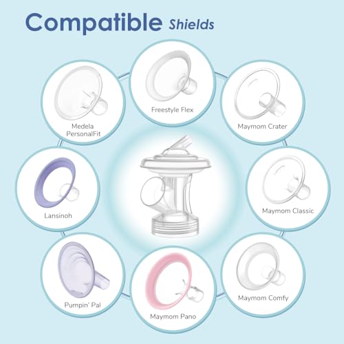 Image of Maymom Connector Valve Compatible with Medela Pump in Style MaxFlow, Freestyle Flex, Swing Maxi, Sonata, Freestyle Breastpumps Not Original Medela Pump Parts Replace PersonalFit Flex Connector