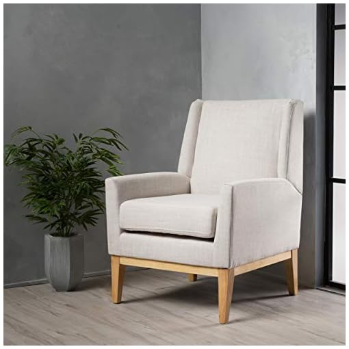 Christopher Knight Home Aurla Fabric Accent Chair, Beige 27.5D x 28.5W