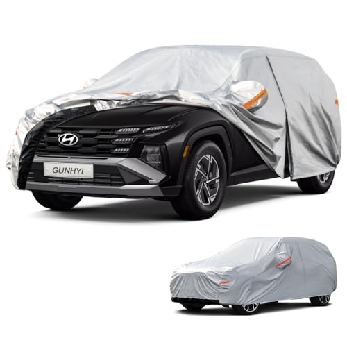 Image of GUNHYI 6 Layer Car Cover Custom Fit Hyundai Tucson (2004-2026) Waterproof All Weather, Heavy Duty Outdoor Snow Sun Rain Uv Protection (Ships from US Warehouse, Delivery 3-5 Days)