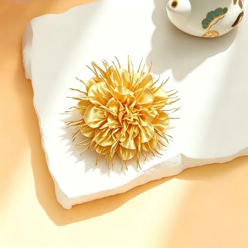 Broche de flores de plumas WCRAZYE ramillete multicolor para vestido y sombrero de fiesta 6