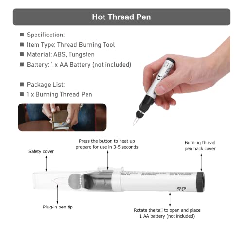 Wax Carving Pen Cautery Pen Medical Shaping/Thread Burning Tool, Thread Burner, Trim, Burn and Melt Thread with One Touch - Image 2
