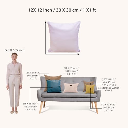 STITCHNEST Set of 5 Polycotton Cushion Covers – 12x12 Inches – Multicolor Elephant & Jungle Print – Playful Cushion Covers for Kids Room, Sofa & Living Room Decor