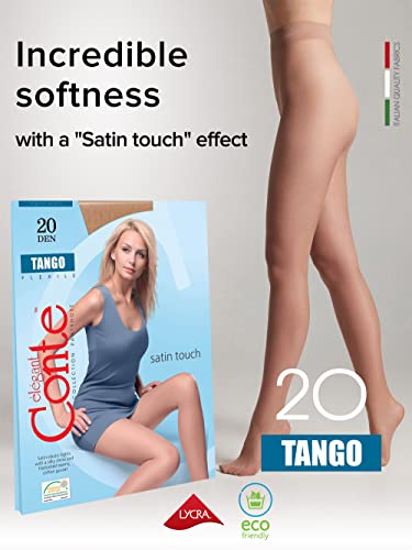Image of Conte Tights Sheer to Waist Pantyhose with Satin Silky Touch Effect, Tango 20 Den