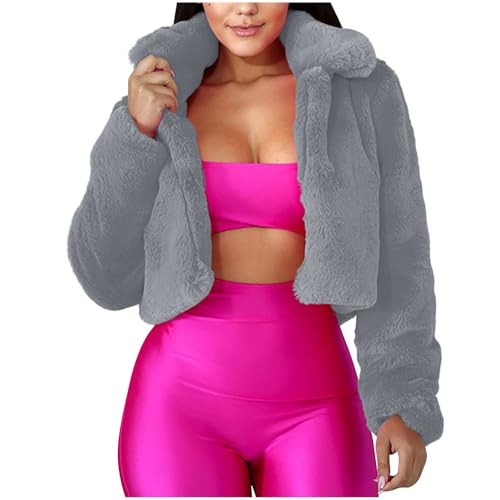 Womens Grass Warm Fuzzy Plain Jacket Outfit for Women Long Sleeve Turtle Neck Fall Winter 2025