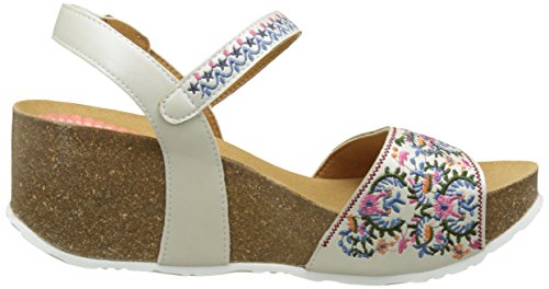 Desigual Flowers, Scarpe col Tacco con Cinturino a...
