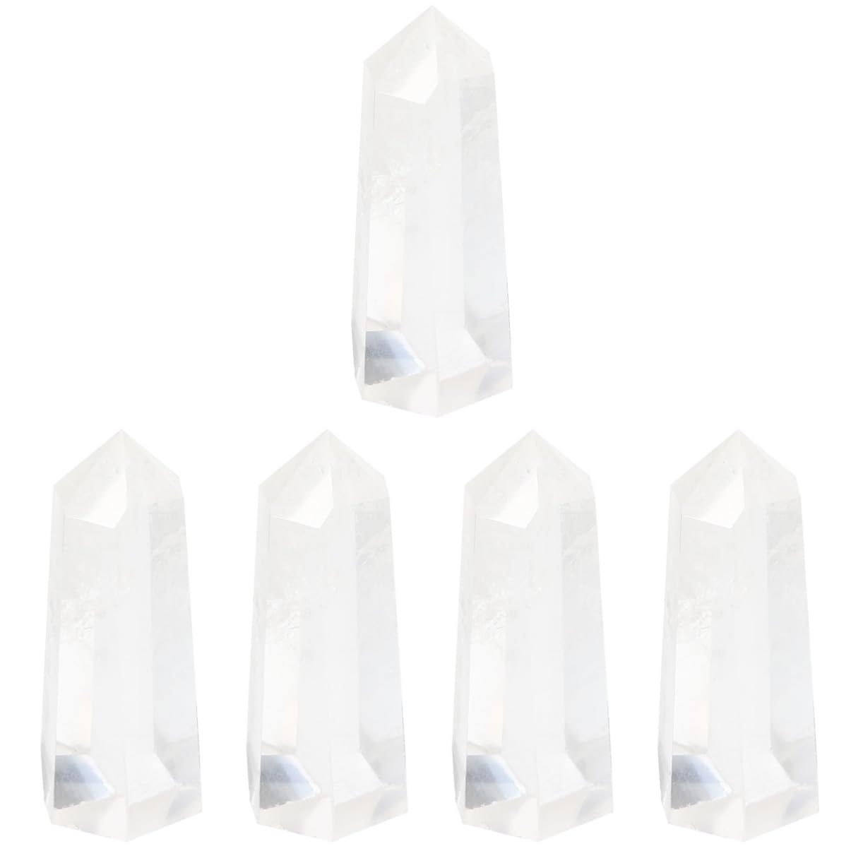 MAGICLULU 5 Stück Natürlicher Weißer Kristall Sechs Edelsteine Chakra-stein Kies Leuchtende Steine Panzer Kristalle Schüssel Haustier Halter Pflanzen Stern Leuchtende Felsen