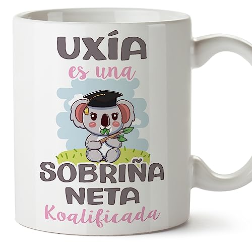 MUGFFINS Tazas Personalizadas para SOBRINA NIETA - En Gallego - Koalificados Personalizados - 11 oz / 330 ml - Regalo personalizable original y divertido