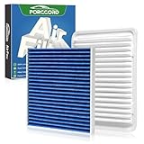 Forccord Cabin & Engine Air Filter Fit for Toyota Corolla 2009-19, Matrix 2009-14, Yaris 2007-18,