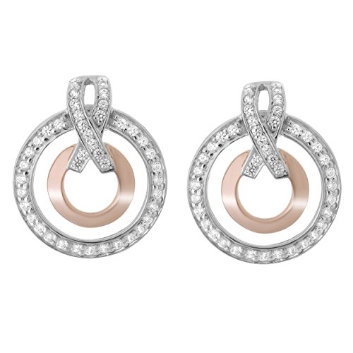 Boucles d'oreilles argent 925 Orphelia blanc zirconium rond ZO-7095/1 femme