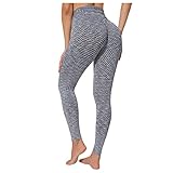 Yoga Hosen Damen, Po-Lifting Hoch Tailliert Bauchkontrolle Aktive Schlankheitshose Sport Elastisch Fitness Wandern Sportliche Gymnastikhose Black 3X-Large