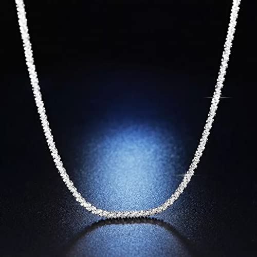 Collier ras du cou pour femmes chaîne scintillante couleur argent 925 tendance