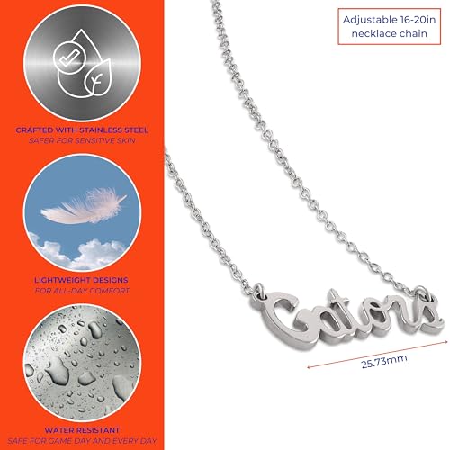 Stone Armory Gator Jewelry - Gators Script Necklace - Hypoallergenic, Adjustable 16-20in - University of Florida Gift2