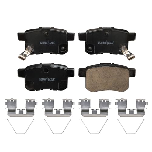 Image of Detroit Axle - Rear Brake Pads for 2011-2017 Honda Accord 2011-2014 Acura TSX, Ceramic Brake Pads w /Hardware 2012 2013 Replacement
