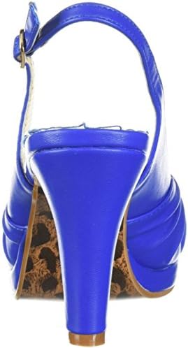 Bettie Page Women's BP401-SELENE Heeled Sandal, Blue, 10 B US | Image 2