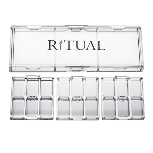Empty Makeup Palette | 18 Wells | Modular Interchangeable Depotting System | Ritual Pro Palette 3 | 6 Well Bundle, Lipstick, Creams, Alcohol based makeup and paint, watercolor, Gouache, Acrylic paint