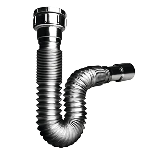 Wirquin 30722044 sifón extensible (cromo fregadero D40 - 50, cromado