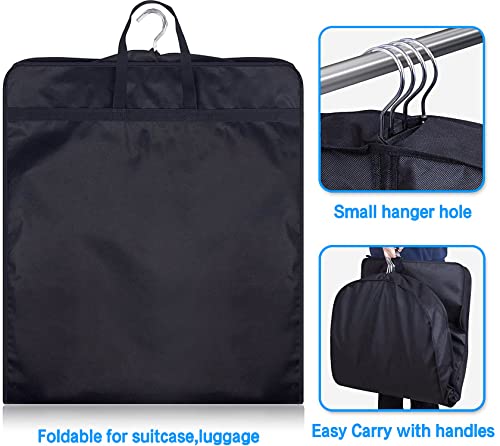 MISSLO 60" Dress Bags Covers Long Garment Bags for Storage and Travel Gusseted Hanging Suit Carriers for Women Men with Handles for Clothes Gowns - Image 4