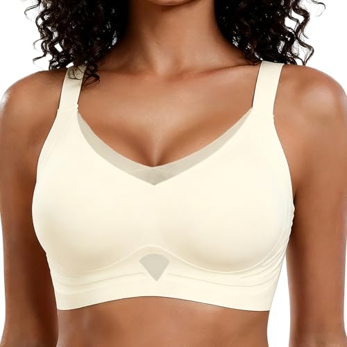 Image of Smoothing Bra Anti Sagging Wireless Push Up Bras for Women No Underwire Full Coverage Bra Comfy Bras for Women