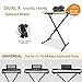 LETSROCK Adjustable Keyboard Stand Single-X Piano Stand with Locking Straps for 61 76 88 Keys