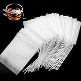 400 Pcs Disposable Tea Bags for Loose Leaf Tea, Biodegradable Tea Filter Bags with Drawstring, Corn Fiber Empty Tea Bags for Loose Leaf Tea (3.54 x 2.75 inch)