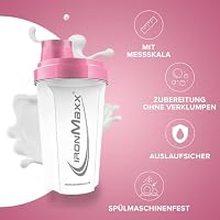 IronMaxx Eiweiß Shaker - 700ml Frozen White | Auslaufsicher, Spülmaschinengeeignet, BPA & DEHP-frei | Proteinshaker mit Drehverschluss, Sieb & Mess-Skala – Ansicht 2