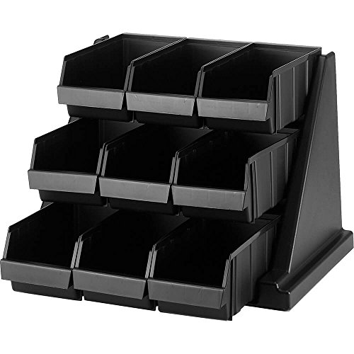 Cambro 9Rs9110 Versa Black 9-Bin Organizer Rack #TOP1