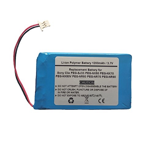 Batterie de rechange 1200 mAh/3,7 V pour Sony Clie PEG-SJ33, PEG-TG50, PEG-TH55, PEG-NX70, PEG-NX70V, PEG-NX80V, PEG-NR60, LISS1241 Cover