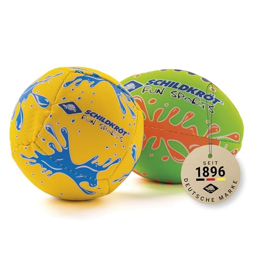 Schildkr&ouml;t Mini-Ball-Duo Pack, Set bestehend aus 1 Volley und 1 American Football, &Oslash; 9cm, griffig und salzwasserfest, ideal f&uuml;r Strand und Wasser, 970282