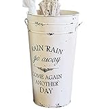 Handarbeit & handveredelt Loberon Schirmständer Rain, Eisen, H/Ø ca. 60/36 cm, antikweiß