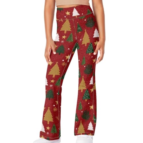 Image of Girls Flare Leggings Cute Bell Bottoms for Teen Girls Wide Leg Sweatpants for 5-14 T