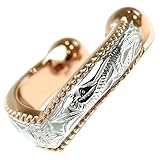 ハワイアンジュエリー イヤーカフ 片耳用 指輪兼用 スクロール プルメリア サージカル ステンレス 金属アレルギー対応 レディース ピンクゴールド