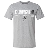 500 LEVEL Julian Champagnie San Antonio Spurs Shirt - Julian Champagnie San Antonio Spurs Elite WHT (Heather Gray, XXX-Large)