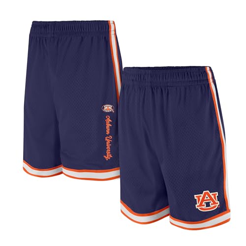 Ultra Game NCAA Official Youth Active Knit Slam Basketball Training Shorts, Auburn University, Team Color, 14