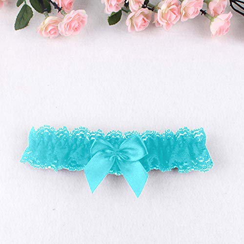 Image of Blue Garters for Bride Wedding Garter Set for Bride Bridal Garter Leg Thigh Blue