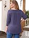Tralilbee Women's 4X Plus Size Tops Casual Blouse Long Sleeve Lace Tunic Tops Fit Flare Purple Gray 4XL