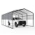 ACONEE Metal Carport 13x20 FT, Heavy Duty Carport with Galvanized Steel Roof & Frame, Outdoor Carport Canopy Garage Shelter with Sidewall Panel, Multi-use Storage Shed Car Port, 13'x20'x8.4', Grey