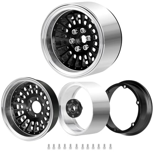 Roues Beadlock 2.2 aluminium pour expédition en forêt avec crawler 1/10 - 3