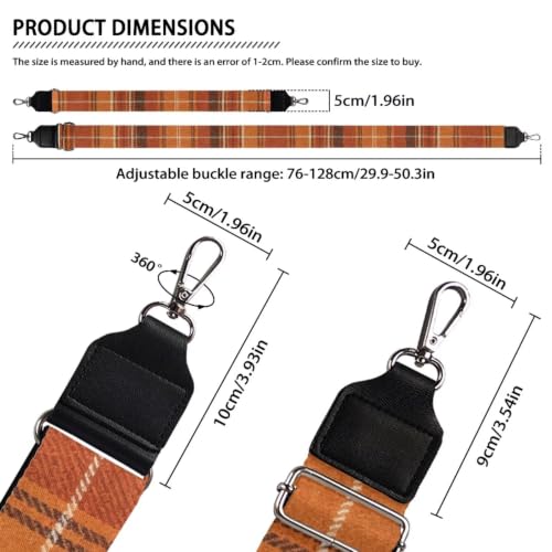 Image of Adjustable Purse Strap for Women, Crossbody Wide Handbag Strap Replacement, Sturdy Bag Strap with Silver Hardware